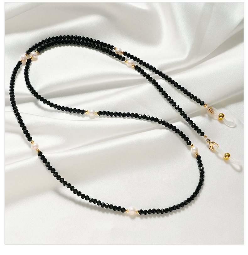 Sunglass Retainer Cord - Rantai Kacamata Kristal Mutiara, Kacamata Hitam